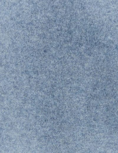 Pull manches longues col rond bleu gris homme