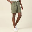 Bermuda droit à coulisse vert kaki homme