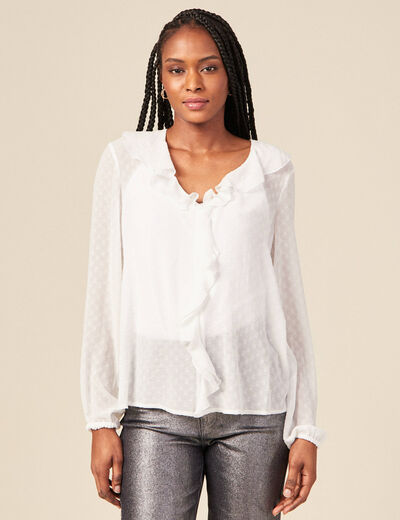 Blouse éco-responsable blanc femme