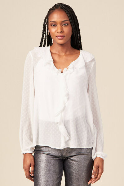 Blouse éco-responsable blanc femme