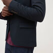Veste blazer cintr&eacute;e bleu marine homme