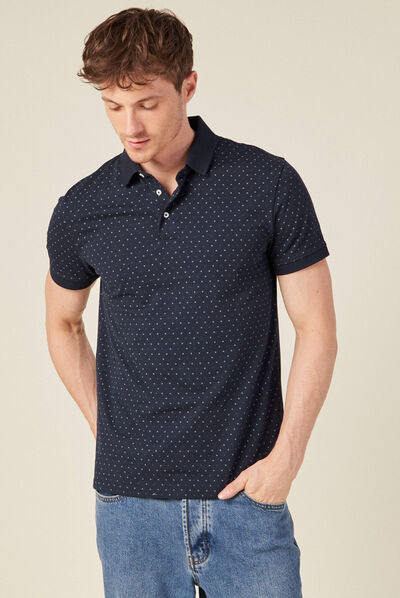 Polo éco-responsable bleu marine homme