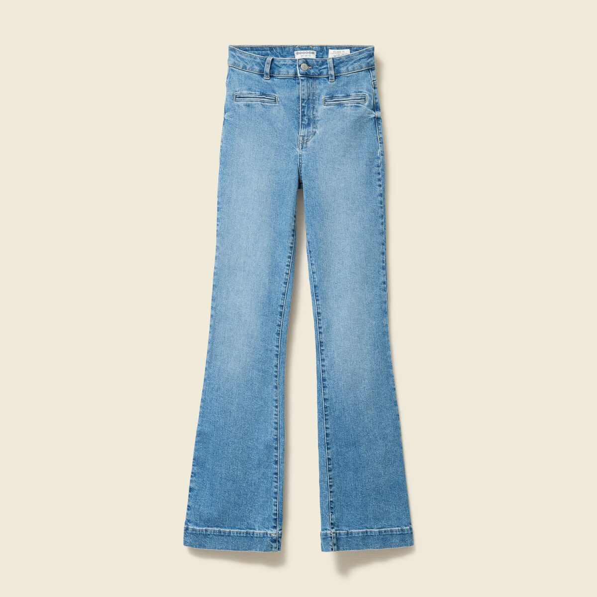 Jeans flare 7/8&egrave;me denim stone femme