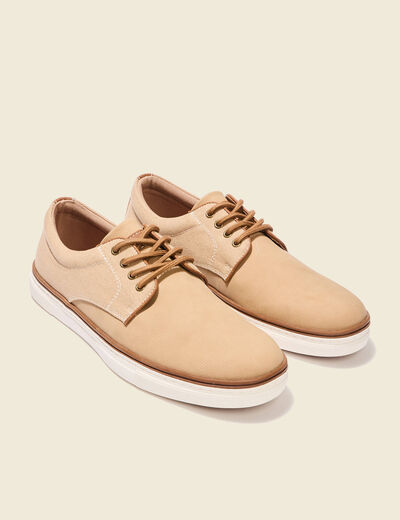 Tennis plates à lacets sable homme
