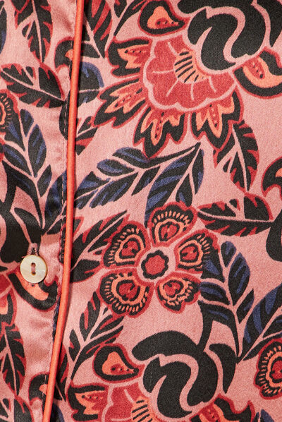 Ensemble pyjama 2 pièces rose poudrée femme