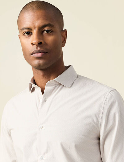 Chemise manches longues gris homme