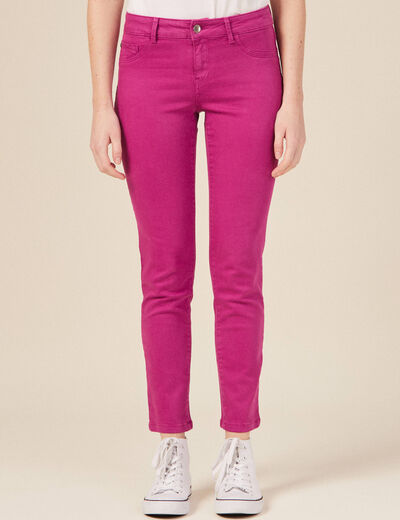 Pantalon slim 7/8ème violet clair femme