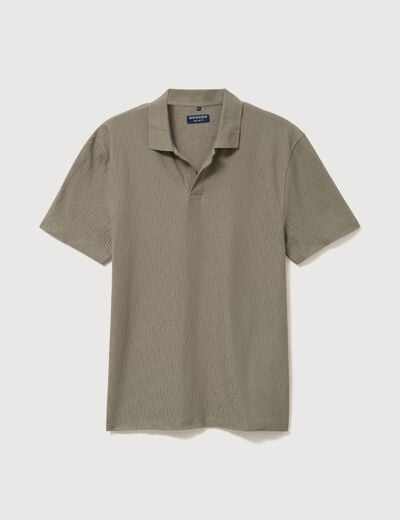 Polo manches courtes vert kaki homme