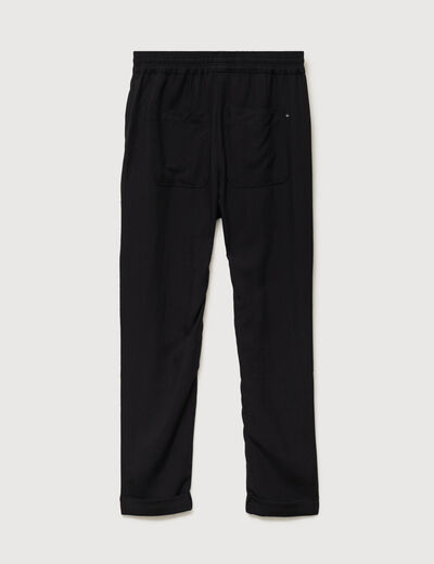 Pantalon taille standard noir femme