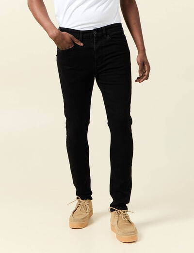 Jeans skinny tapered denim noir homme