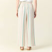 Pantalon large fluide blanc femme