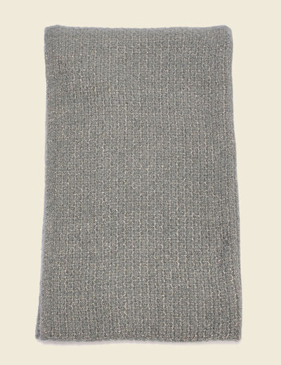 Écharpe tricotée vert kaki femme