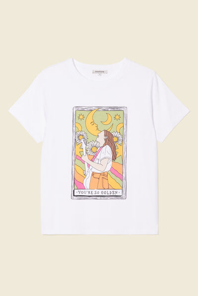T-shirt manches courtes blanc femme