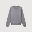 Sweat col rond manches longues gris homme