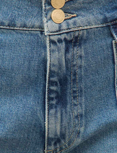 Jeans bootcut taille haute denim used femme