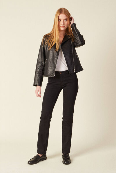 Jeans Fanny - regular denim noir femme