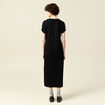Robe longue droite noir femme