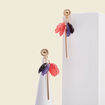 Boucles d'oreilles pendantes multicolore femme