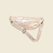 Sac banane métallisé beige femme