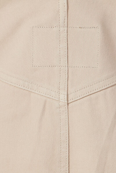 Salopette short droite beige homme