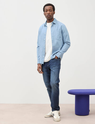 Jeans straight ultra stretch denim brut homme
