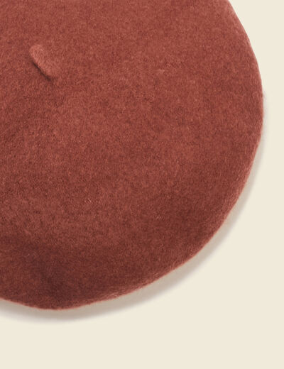Béret marron cognac femme