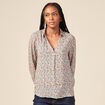 Blouse manches longues bleu turquoise femme