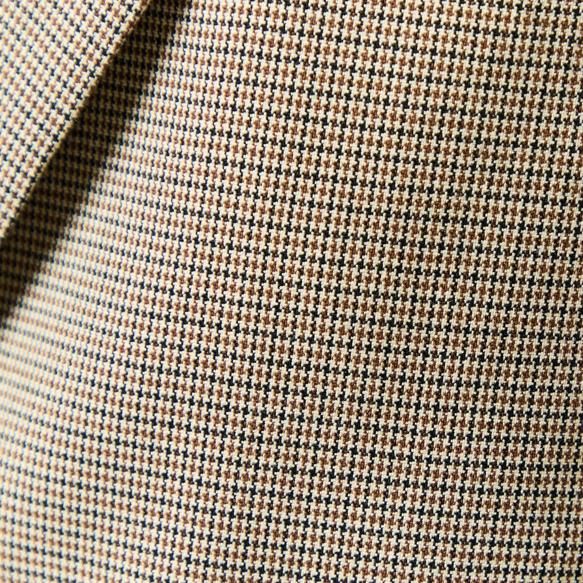 Blazer manches longues col tailleur beige femme