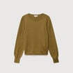Pull manches longues vert kaki femme