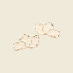 Boucles d'oreilles creme femme