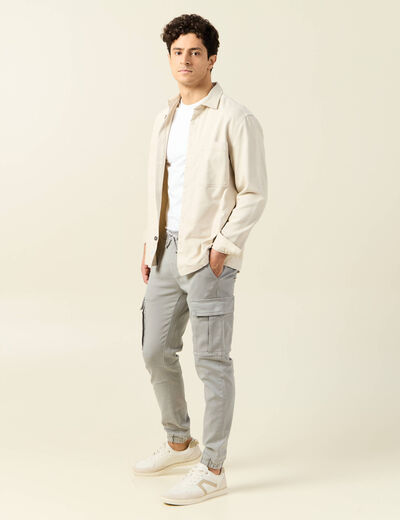 Pantalon battle bas resserré gris homme