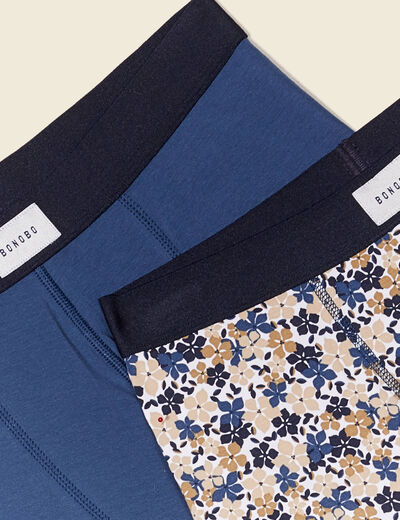 Lot 2 boxers bleu foncé homme