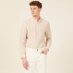 Chemise manches longues beige homme