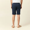 Bermuda droit élastiqué bleu foncé homme