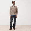 Jeans regular used denim gris homme