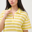 T-shirt manches courtes jaune femme