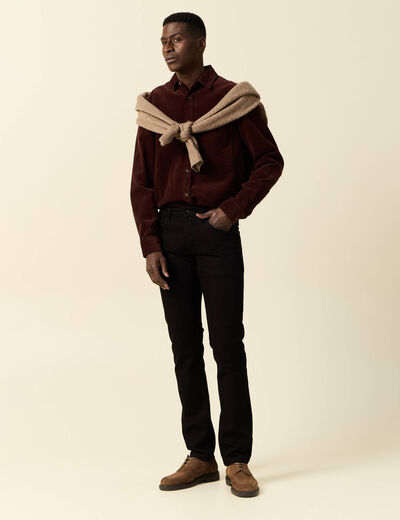 Jeans straight denim noir homme