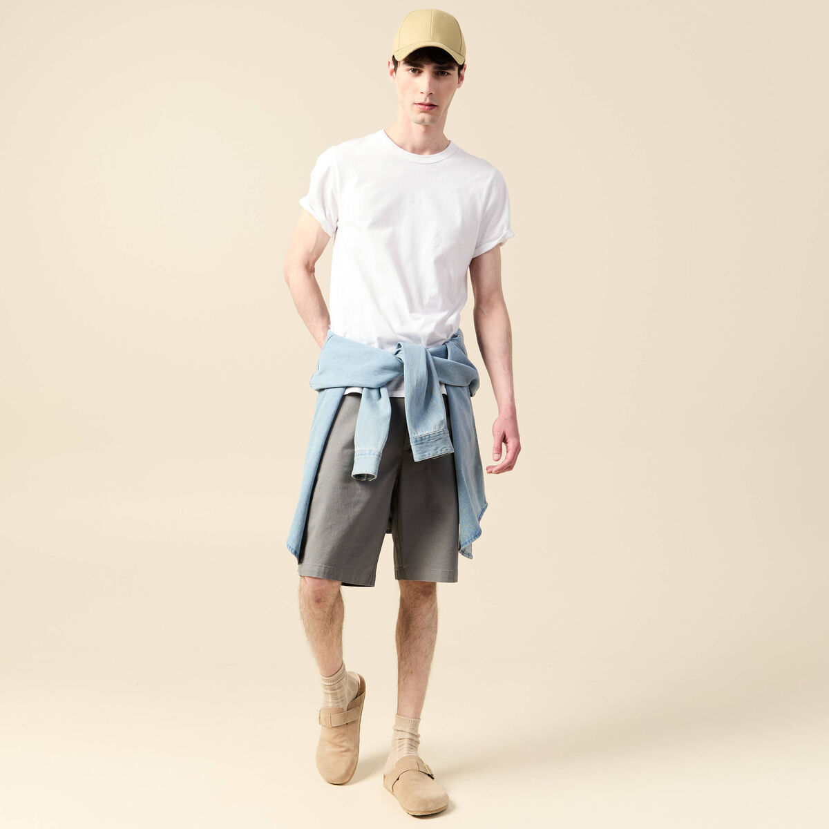 Short gris homme