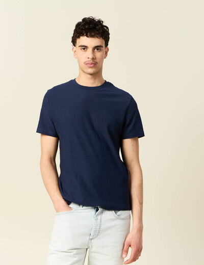 T-shirt manches courtes bleu marine homme