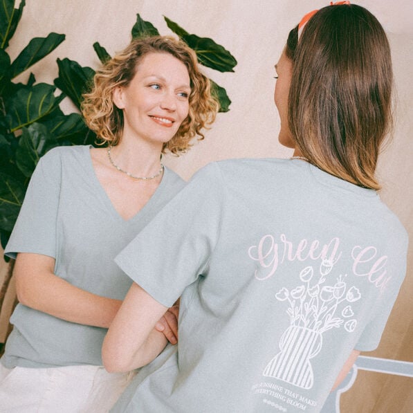 T-shirt manches courtes vert pastel femme