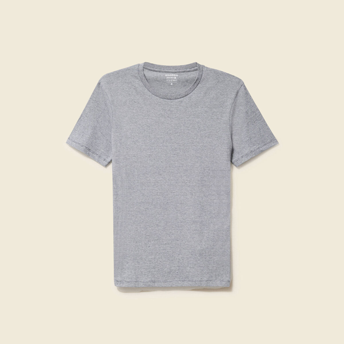 T-shirt cintr&eacute; col rond manches courtes bleu marine homme
