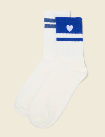 Lot de 2 paires de chaussettes bleu electrique femme