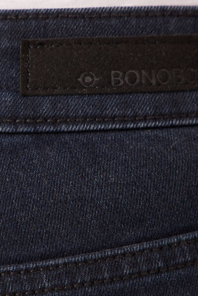 Jeans slim éco-responsable denim blue black femme