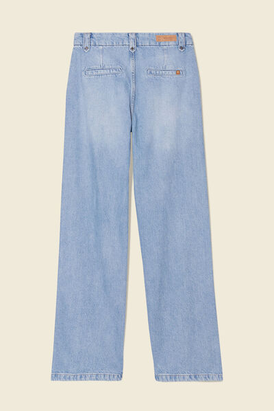 Jeans flare taille haute denim used femme