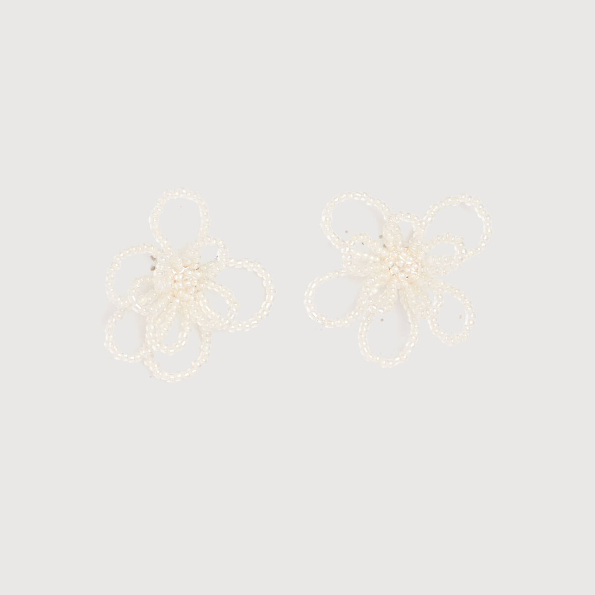 Boucles d'oreilles ecru femme