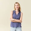 Blouse sans manches bleu marine femme