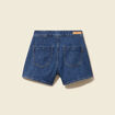 Jupe-short taille haute en jeans denim stone femme