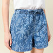 Short large en jean denim stone femme