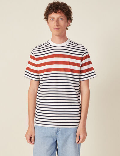 T-shirt manches courtes ecru homme