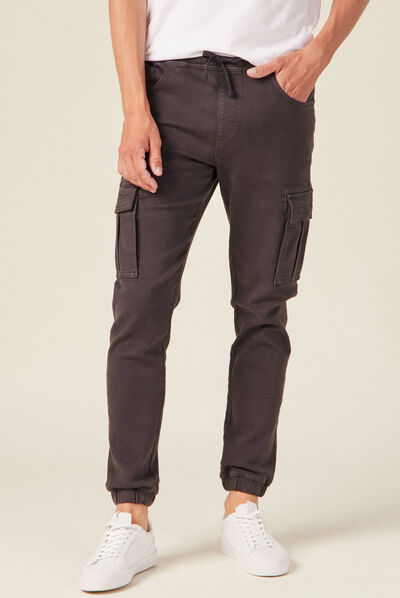 Pantalon battle slim gris foncé homme